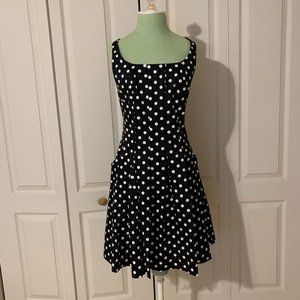 Chaps Polka-Dot A-Line Sundress Size 8